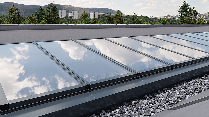 Modulares Glasdach MS78 Reihe Außenansicht 