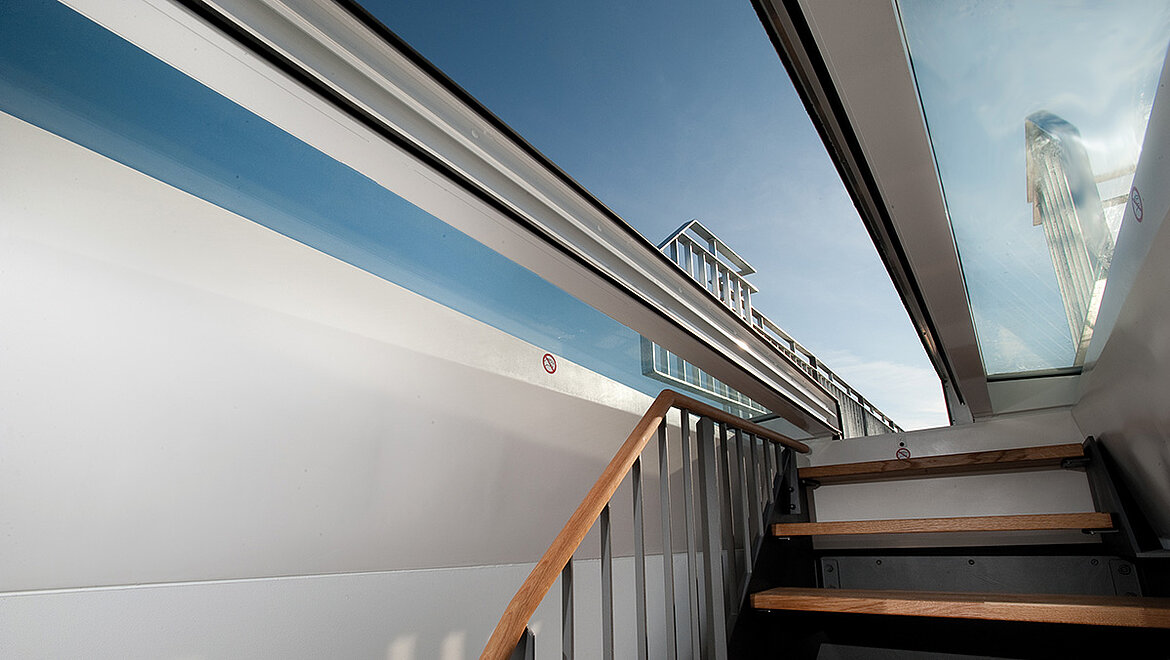 LAMILUX Flachdach Ausstieg Duo auf einer Dachgeschosswohnung in Berlin